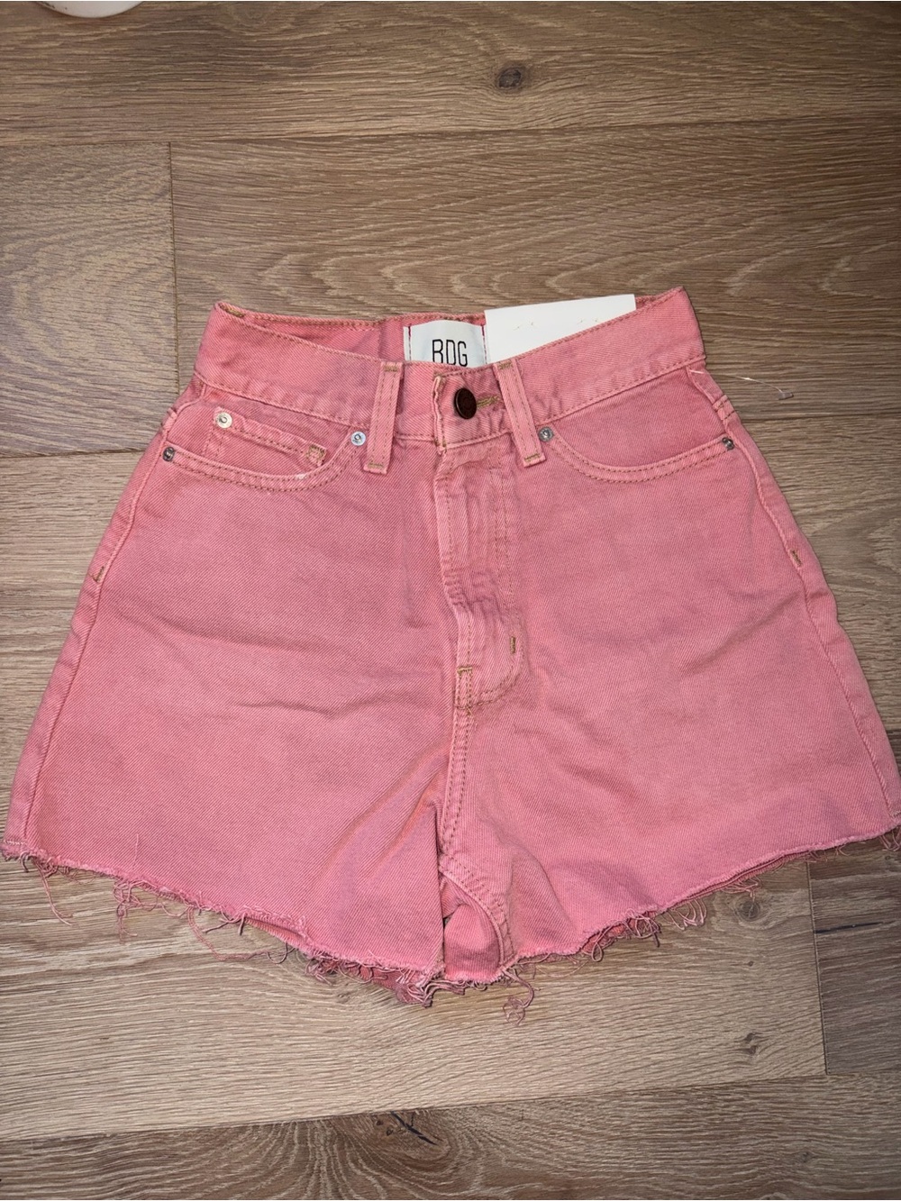 Brand new Urban Outfitters Pink High-Waist Denim Shorts with Tags
